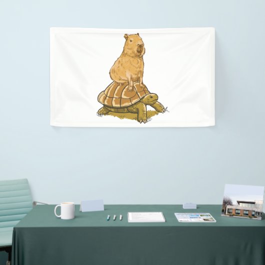 Funny Capybara Tierschildkröte Niedlich Capybara Banner (Messeveranstaltung)
