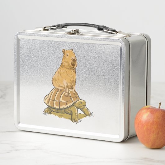 Funny Capybara Tierschildkröte Niedlich Capybara Metall Brotdose (Beispiel)