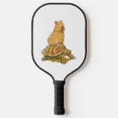 Funny Capybara Tierschildkröte Niedlich Capybara Pickleball Schläger (Vorderseite)