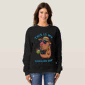 Funny Capybara Tourist Hawaiian Vacation Summer Al Sweatshirt (Vorne ganz)