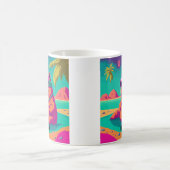 Funny Capybara Tropical Beach Personalisiert Kaffeetasse (Mittel)