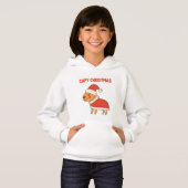 Funny Capybara Weihnachten Hoodie (Vorne ganz)