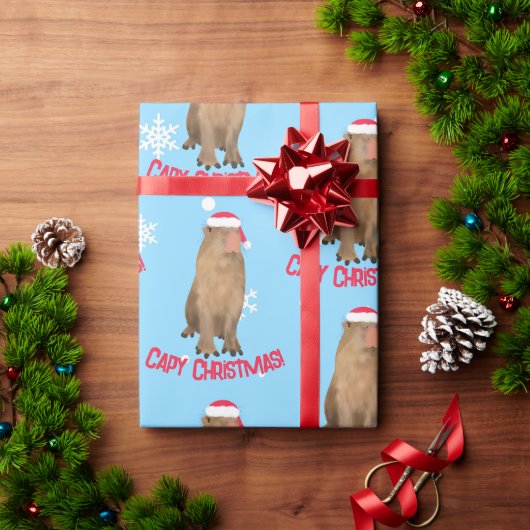 Funny Capybara Weihnachten Pun Holiday Geschenkpapier (Feiertagsgeschenk)
