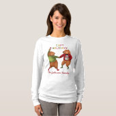 Funny Capybara Weihnachtsdesign mit Individuelle N T-Shirt (Vorne ganz)