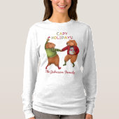 Funny Capybara Weihnachtsdesign mit Individuelle N T-Shirt (Vorderseite)