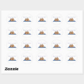Funny Capybara Yoga Sticker – Namaste In Bed (Blatt)