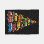 Funny Car Christmas Tree Xmas Light Boys Kids Todd Fleecedecke (Vorderseite (Horizontal))