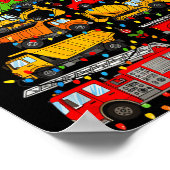 Funny Car Christmas Tree Xmas Light Boys Kids Todd Poster (Ecke)