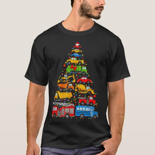Funny Car Christmas Tree Xmas Light Boys Kids Todd T-Shirt (Vorderseite)