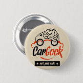 Funny Car Geek Button (Vorne & Hinten)
