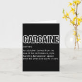 Funny Car Guy Gift - Carcaine Definition Love Of  Karte (Gelbe Blume)