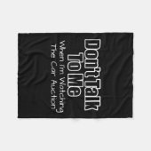 Funny Car Guy Gift - Don't Talk To Me Watching Car Fleecedecke (Vorderseite (Horizontal))