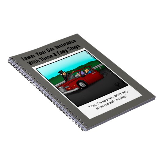 Funny Car Insurance Spaß Notebook Notizblock (Rechte Seite)
