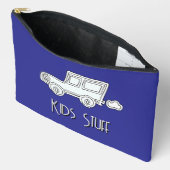 Funny Car Kids Stuff Blue Zubehörtasche (Offen)