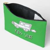 Funny Car Kids Stuff Green Zubehörtasche (Offen)
