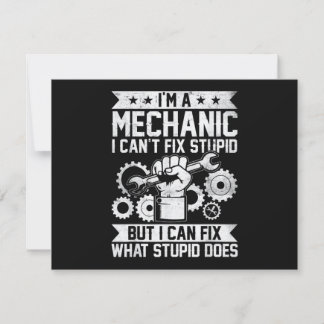 Funny Car Mechanic Engineer Men Women Kids Auto Me