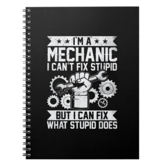 Funny Car Mechanic Engineer Men Women Kids Auto Me Notizblock