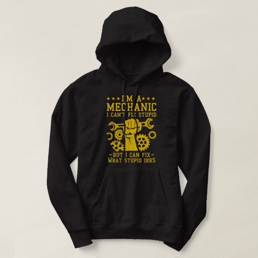 Funny Car Mechanic Männer Frauen Kinder Auto Mecha Hoodie (Design vorne)