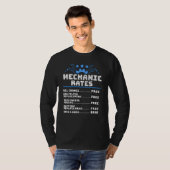 Funny Car Mechanic Stundensatz T-Shirt (Vorne ganz)