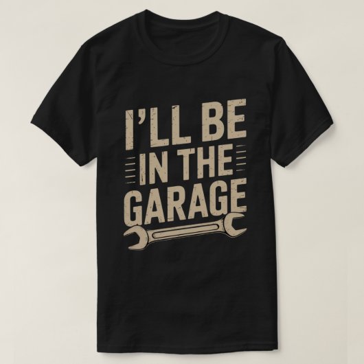 Funny Car Mechanic Vater - Ich bin in der Garage T-Shirt (Design vorne)