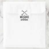 Funny Car Mechanische Vintage Garage Geschenk Quadratischer Aufkleber (Tasche)