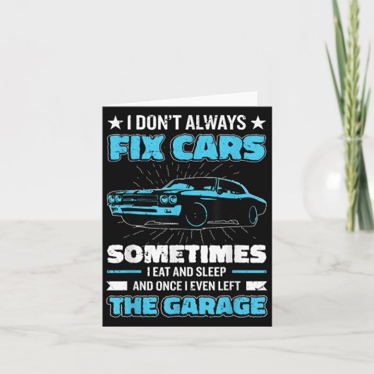 Funny Car Mechanism Design für Männer Automobil Me Karte (Vorderseite)