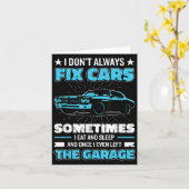 Funny Car Mechanism Design für Männer Automobil Me Karte (Gelbe Blume)