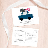 Funny Car Neue Zuhause Adresse Ankündigung Postkar Postkarte