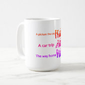 Funny Car Ride Sign Kaffeetasse (Vorderseite Links)