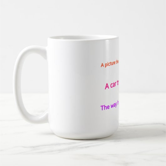 Funny Car Ride Sign Kaffeetasse (Links)
