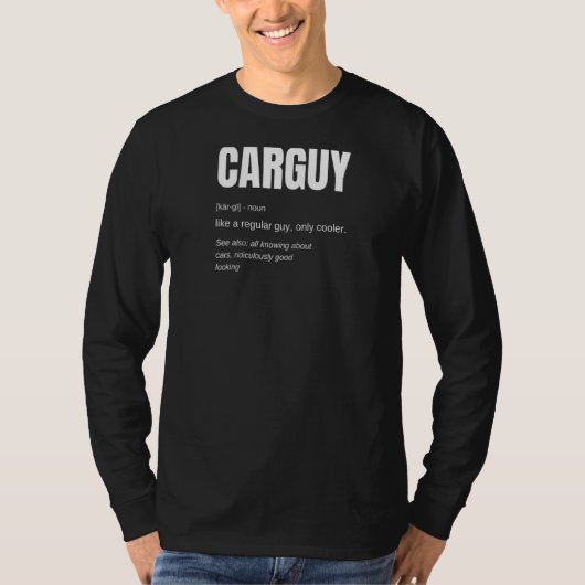Funny Car Typ T Shirt Car Typ Definition Raglan (Vorderseite)