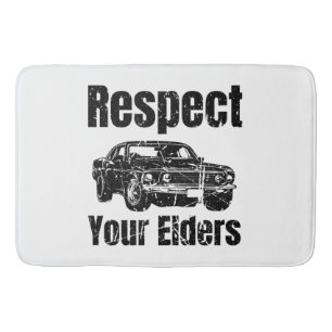 Funny Car - Vintage Respekt Your Elders Classic Mu Badematte