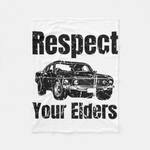 Funny Car - Vintage Respekt Your Elders Classic Mu Fleecedecke