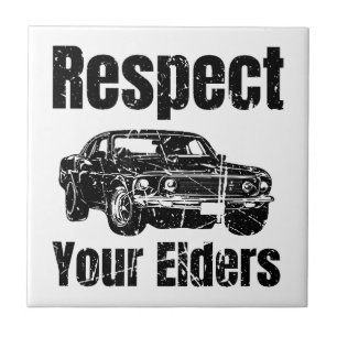 Funny Car - Vintage Respekt Your Elders Classic Mu Fliese