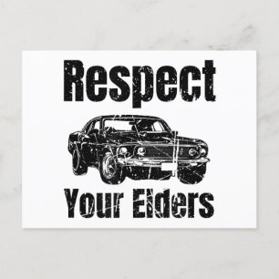 Funny Car - Vintage Respekt Your Elders Classic Mu Postkarte