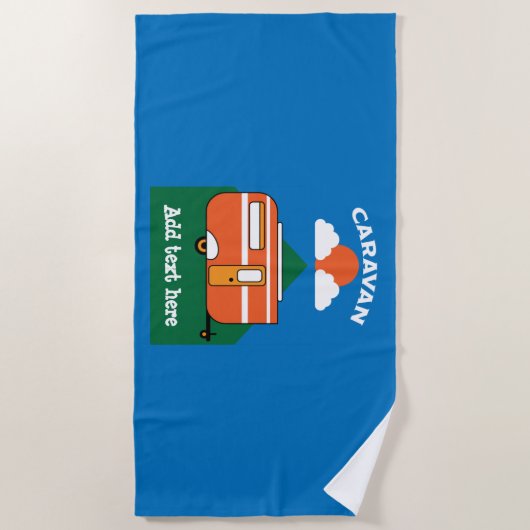 Funny Caravan Accessoires Camping Caravaner Strandtuch (Vorderseite)
