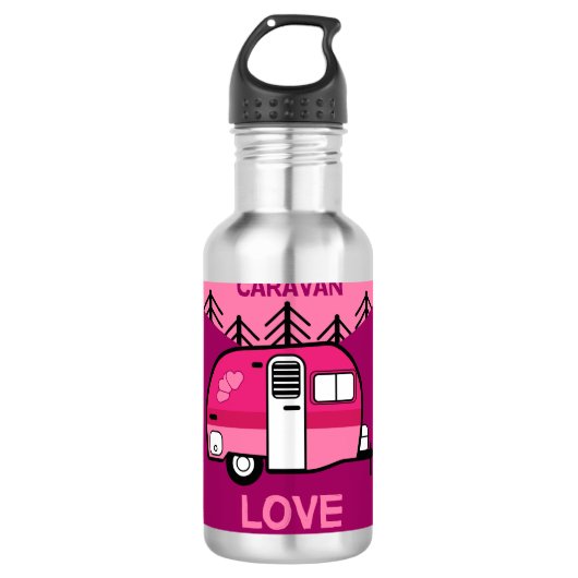 Funny Caravan Geschenke | Bester Caravanning | Woh Edelstahlflasche (Vorderseite)