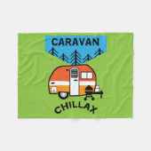 Funny Caravan Geschenke | Bester Caravanning | Woh Fleecedecke (Vorderseite (Horizontal))