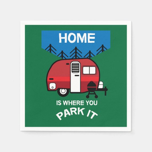 Funny Caravan Geschenke | Bester Caravanning | Woh Serviette (Vorderseite)