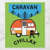 Funny Caravan Geschenke | Bester Caravanning | Woh Weinetikett (Einzelnes Label)