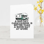 Funny Caravanning, Camping Lover Karte (Gelbe Blume)