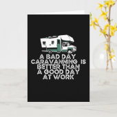 Funny Caravanning, Camping Lover Karte (Gelbe Blume)