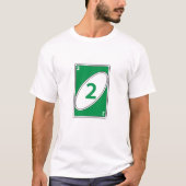 Funny Card Game T - Shirt | Green Number 2 Card (Vorderseite)