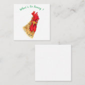 Funny Card mit überraschendem Rooster - Benutzerde Mitteilungskarte (Vorne/Hinten)