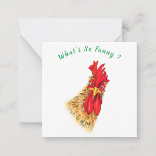 Funny Card mit überraschendem Rooster - Benutzerde Mitteilungskarte