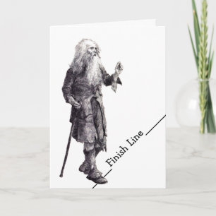 Funny Card Rentirement Finish Line & Old Typ Spaß Karte