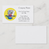 Funny Card Shark Gambling Cartoon mit Poker Chips Visitenkarte (Vorne/Hinten)