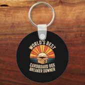 Funny Cardboard Box Breaker Downer Sarcastic Recyc Schlüsselanhänger (Vorderseite)