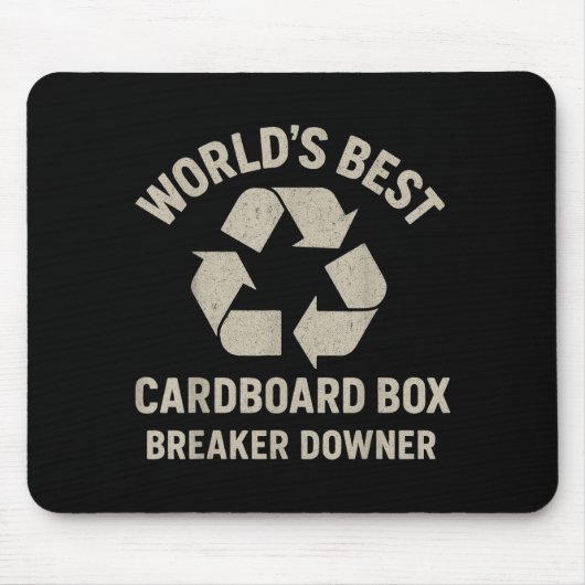 Funny Cardboard Box Breaker Downer Sarcastic Retro Mousepad (Vorne)