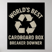 Funny Cardboard Box Breaker Downer Sarcastic Retro Poster (Vorne)